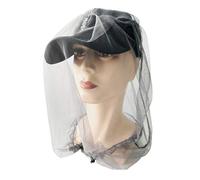 Gemini_mall Head Mosquito Net Face Protection Neck Cover Netting Traveling Camping Fishing Outdoor Activity Grey