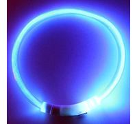 Gemini_mall® LED Pet Dog Collar, USB Rechargeable Pet Safety Collar Waterproof Light up Flashing Dog Collar (L - 70cm, Blue)