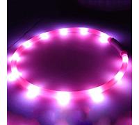 Gemini_mall® LED Pet Dog Collar, USB Rechargeable Pet Safety Collar Waterproof Light up Flashing Dog Collar (Pink)
