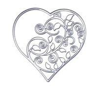 Gemini_mall Love Heart Shaped Cutting Dies Stencil for DIY Scrapbooking Album Card Making Party Decor