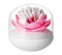 Gemini_mall® Makeup Organiser Bathroom Storage Lotus Shape Cotton Buds Dispenser Toothpicks Holder - Pink