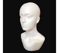Gemini_mall® Man Styrofoam Head Mask Stand Model Display Wig Hats Scarves Holder Foam Mannequin White (White)
