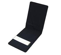 Gemini_mall® Mens Faux Leather Money Clip Slim Wallet Credit Card Holder Purse (Black)
