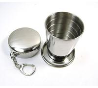 Gemini_mall® Mini Stainless Steel Portable Travel Folding Collapsible Cup Telescopic