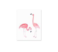 Gemini_mall® Modern Abstract Canvas Oil Painting Pink Flamingo Picture Frameless Wall Art Print for Bedroom Living Room Home Decorations (30x40cm, C)