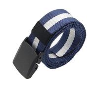 Gemini_mall® Nylon Canvas Breathable Military Tactical Men Waist Belt With Plastic Buckle (Blue)