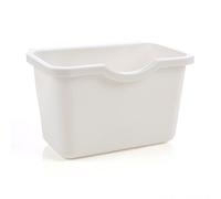 Gemini_mall Over The Cabinet Door Hanging Waste Basket Trash Garbage Storage Organizer Box (White)