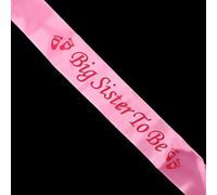 Gemini_mall® Pink Big Sister To Be Baby Shower Party Sash Satin Baby Shower Party Decoration