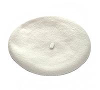 Gemini_mall® Plain Beret Hat Wool French Beret Winter Autumn Women | Girls Fashion Hats (White)