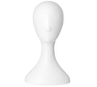 Gemini_mall® Plastic Female Mannequin Head Model Wig Hair Glasses Hat Display Stand (white #3)