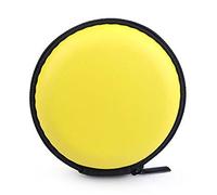 Gemini_mall® Portable Carrying Case Bag for Earphones Headphones (Yellow)