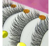 Gemini_mall® Professional 10 Pairs Long Cross False Eyelashes Makeup Natural Thick Black Fake Lashes