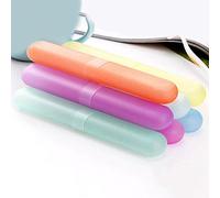 Gemini_mall Purple Travel Toothbrush Holder Case