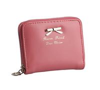 Gemini_mall® Purses for Women, PU Leather Coin Purse Credit Card Wallet with 1 Metal Zipper 4 Card Slots (Watermelon Red)