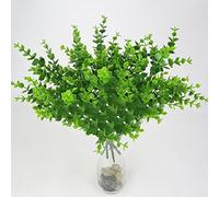 Gemini_mall® Realistic Artificial Plants Fake Leaf Foliage Bush Artificial Plastic Shrubs for Indoor Outdoor Home Table Kitchen Office Wedding Garden Grave Decorations (A)