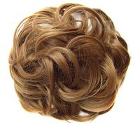 Gemini_mall® Scrunchy Scrunchie Hair Bun Updo Hairpiece Hair Ribbon Ponytail Extensions Hair Extensions Wavy Curly Messy Hair Bun Extensions Donut Hair Chignons Hair Piece Wig (Strawberry Blonde 17#)