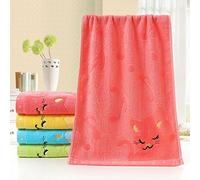 Gemini_mall® Soft Cotton Baby Face Washer Hand Towel Washing Bath Shower Wipe Nursing Towel Kids Cute Cat Pattern (Pink)