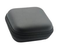 Gemini_mall® Square Zipper Storage Bag Carrying Case for Hard Keep Earphones SD Card Area (Black)