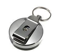 Gemini_mall® Stainless Steel Retractable Key Ring Key Chain Belt Clip Keychain Key Fob