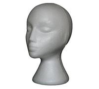 Gemini_mall® Styrofoam Foam Mannequin Female Head Model Dummy Wig Glasses Hat Display Stand