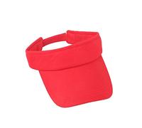 Gemini_mall Summer Anti-UV Cap Hat Sun Protective Outdoor Topless Beach Children Kids Breathable Sunhat Red