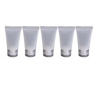 Gemini_mall® Travel Bottles 5 Squeezable & Refillable TSA Approved Cosmetic Travel Containers Bottle for Liquids Shampoo, Conditioner, Soap, Lotion, Sunblock, Toiletries etc (30ml, Matte)