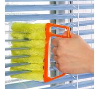Gemini_mall® Venetian Blind Cleaner - Hand Washable Microfibre Fabric Duster For Wet Or Dry Cleaning Of Slats (Orange)