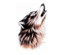 Gemini_mall® Waterproof Cool Wolf Temporary Tattoo Transfer Sticker Body Art Fake Tattoos