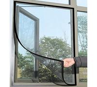 Gemini_mall® Window Insect Screen Net Mesh Kit 1.3m x 1.5m Black (Black)