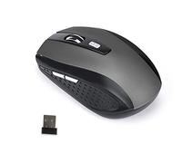 Gemini_mall® Wireless Mouse, 2.4G USB Wireless Mice Optical PC Laptop Notebook Computer Cordless Mouse with Nano Receiver, 6 Buttons, for Windows Mac Linux Vista Macbook Pro Apple iMac (Grey)