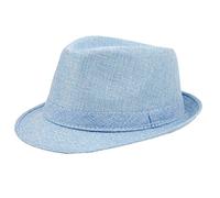 Gemini_mall® Women Men Trendy Fedora Trilby Hat Summer Sun Jazz Cap (Blue)