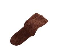 Gemini_mall® Women Winter Warm Thick Soft Fluffy Thermal Sleep Bed Socks Ladies Coffee