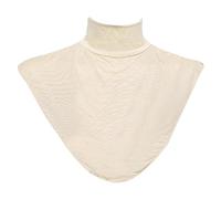 Gemini_mall® Womens Fake Collar Modal Hijab Pure Color Neck Cover Scarf Beige