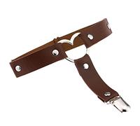 Gemini_mall® Womens Sexy Elasticity Harness Heart Leg Garter Belts (Brown)