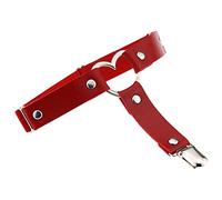 Gemini_mall® Womens Sexy Elasticity Harness Heart Leg Garter Belts (Red)