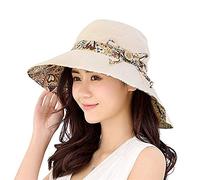 Gemini_mall® Womens Sun Hat Summer Reversible UPF 50+ Beach Hat Foldable Wide Brim Cap Packable