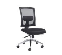 Gemini mesh task chair with no arms - black