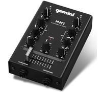 Gemini MM1 2-Channel Compact Pocket Sized DJ Mixer (Black)