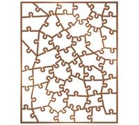 Gemini Multi Media Metal Die Set - 10" x 8" Abstract Jigsaw (44 Piece),Silver,One Size,GEM-MMD-ABJIG44