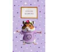 Gemini Notebook: "Genuine Gemini" from the Zodiac Baby Animals Notebook Collection: half lined, half plain notebook 5" x 8"