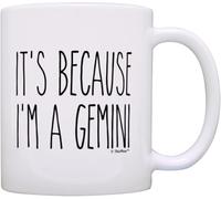 Gemini Occult Gift Mug It's Because Im A Ceramic Novelty Ceramic Coffee Mugs Cup Double Side Printed Tea for Mom Dad Friend Wife Husband 11Oz