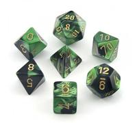 Gemini Poly 7 Set: Black-Green/Gold Board Game - Brand New Sealed