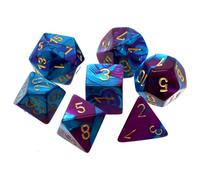 Gemini Poly 7 Set: Purple-Teal/Gold Board Game - Brand New Sealed