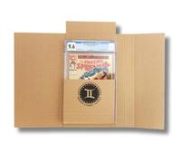 Gemini Postal Boxes 10 Pack - Holds 15 Comics, 3 Tiered Plates, 10 Toploader Comics, 8 Magazines, Customizable Gemini Mailers for Comic Books, Manga, Literature Mailers etc