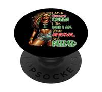 Gemini Queen Black Womens African American Juneteenth PopSockets Adhesive PopGrip