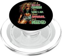 Gemini Queen Black Womens African American Juneteenth PopSockets PopGrip for MagSafe