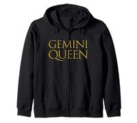 Gemini Queen Gift For Girl Birthdays in May - June Gemini Zip Hoodie
