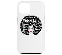 Gemini Queen Zodiac Melanin Afro Hair Words Personality Case for iPhone 13