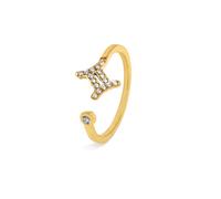 Gemini Ring with CZ Stones - Yellow Gold Say It With Gold N
