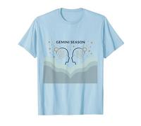 Gemini Season Celestial Zodiac Art Astrology T-Shirt, Men, Baby Blue, XXL